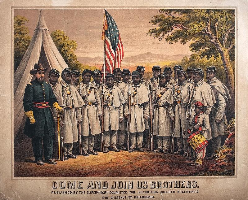 Recruitment Poster published by the Supervisory Committee for Recruiting Colored Regiments, 1863