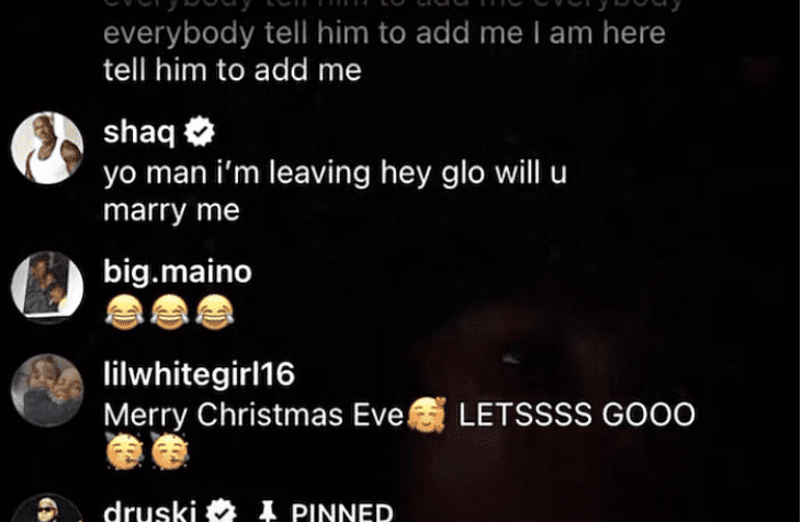 Shaq hilariously proposes to GloRilla on Instagram live