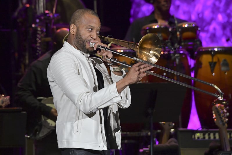 Trombone Shorty performs during Stevie Wonders 24th House Full Of Toys Benefit Concert / Photo: Lester Cohen for Wonder Productions Inc.