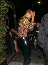 EJ Johnson outside Poppy Nightclub in West Hollywood