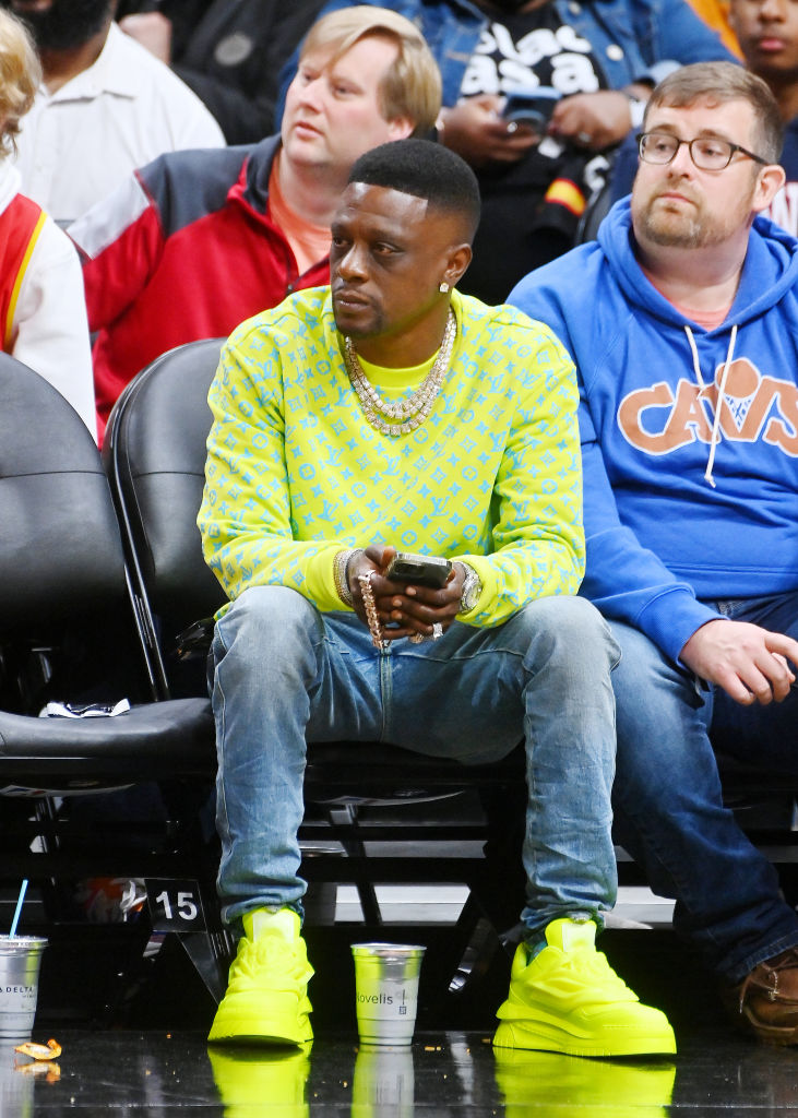 Celebrities Attend Cleveland Cavaliers v Atlanta Hawks