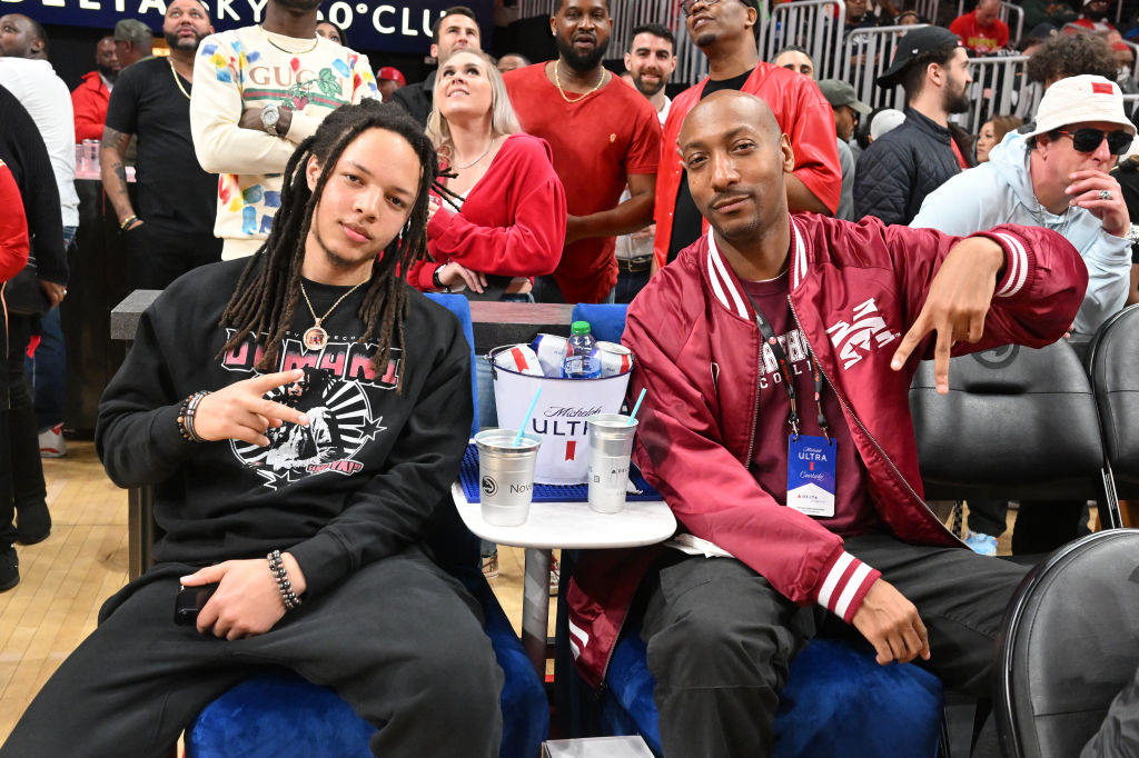 Celebrities Attend Cleveland Cavaliers v Atlanta Hawks