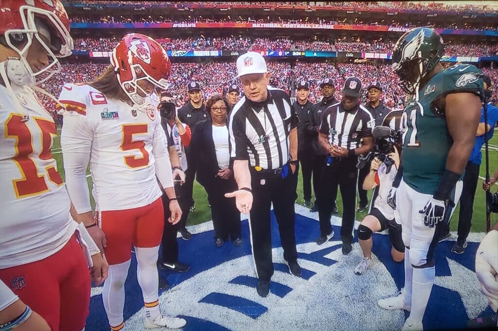 Super Bowl Coin Toss (Photo Credit: Marilyn Smith)