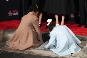 Kobe Bryant's Hand And Foot Prints Placed At TCL Chinese Theatre Forecourt