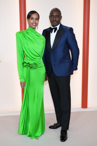 Sabrina Dhowre Elba and Idris Elba. Image: Kevin Mazur for Getty Images