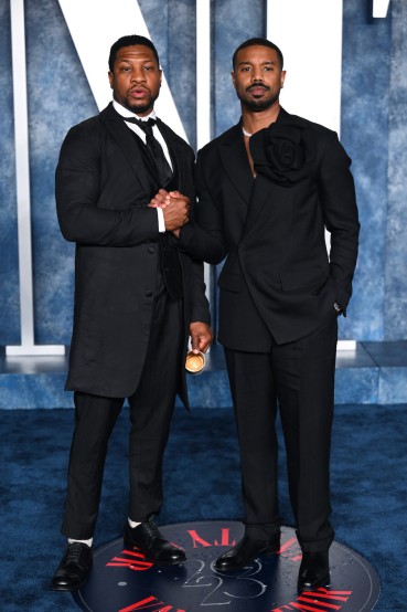 Jonathan Majors and Michael B. Jordan. Image: Karwai Tang/WireImage for Getty Images