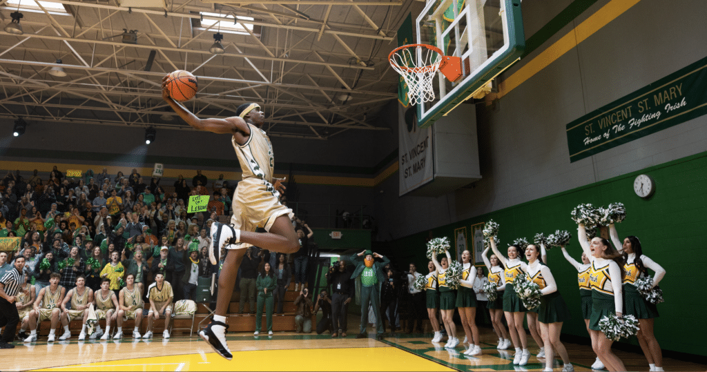 Marquis “Mookie” Cook as LeBron James in Shooting Stars, directed by Chris Robinson