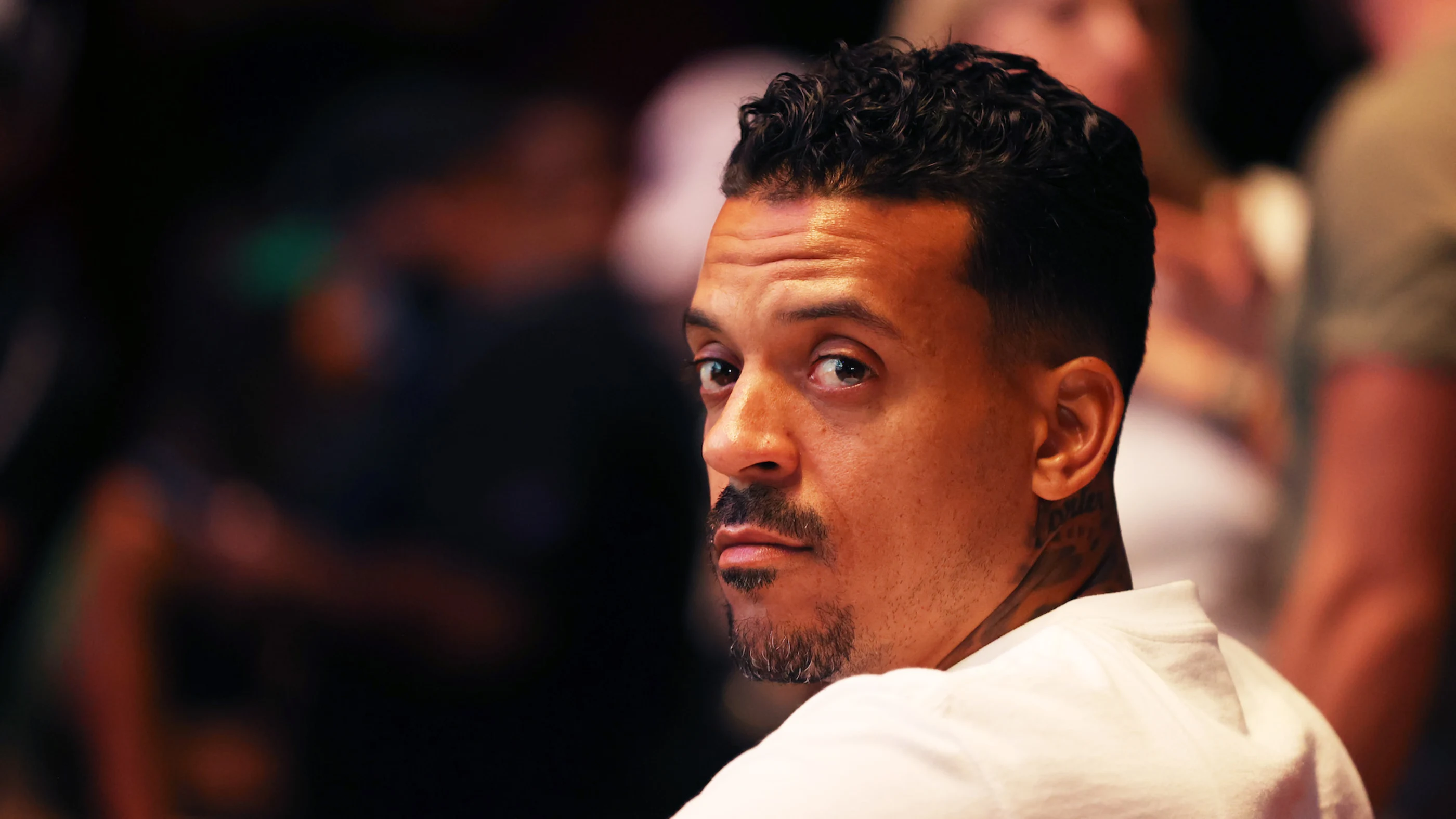 Matt Barnes attends weigh-in ahead of scheduled match between Floyd Mayweather and Logan Paul on June 5, 2021