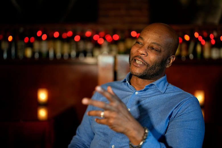 Laddie Howard speaks during an interview at Goat's Restaurant and Tavern