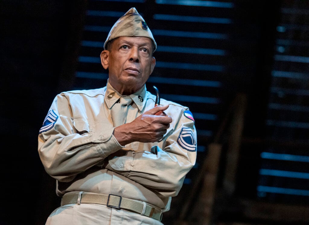 Eugene Lee as Sergeant Vernon C. Waters in the National Tour of “A Soldier's Play” playing at Center Theatre Group / Ahmanson Theatre May 23 through June 25, 2023.<br />Photo by Joan Marcus