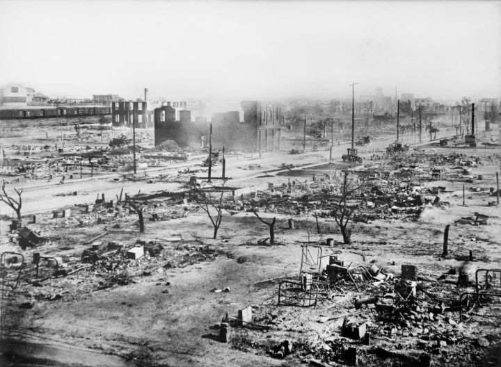 Ruins of Greenwood District after Race Riots in Tulsa