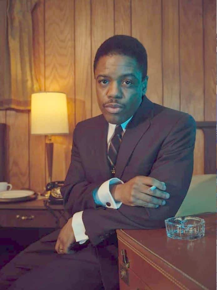 Jon Michael Hill as Dr. Martin Luther King, Jr. in The Mountaintop - Photo by Justin Bettman