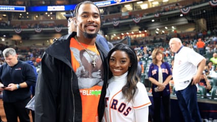 Simone Biles’ Mexico destination wedding to Jonathan Owens started in the DMs