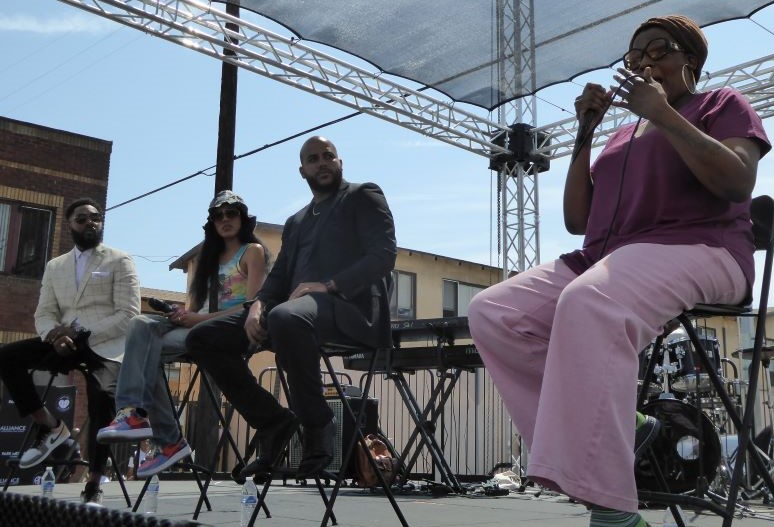 Dr. John Paul Foster, Aleali May, Assemblymember Isaac Bryan and Macy Gray: Photo Credit, Ricky Richardson