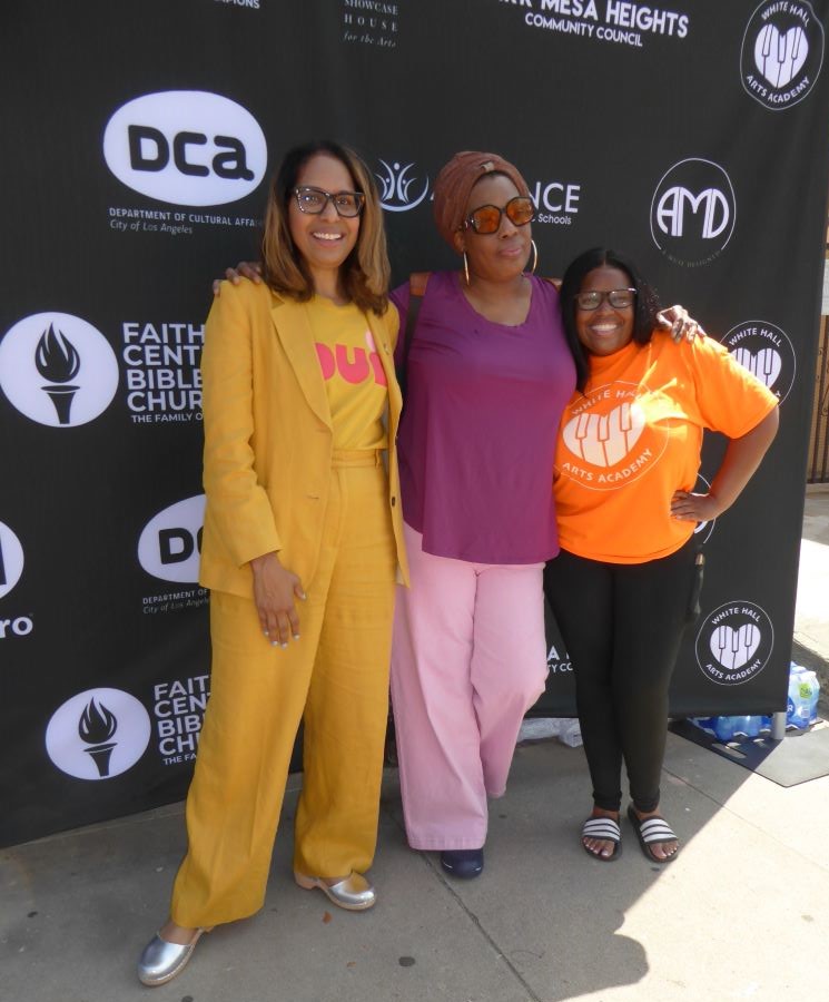 Congresswoman Sydney Kamlager Dove, Macy Gray and Tanisha Hall: Photo Credit, Ricky Richardson