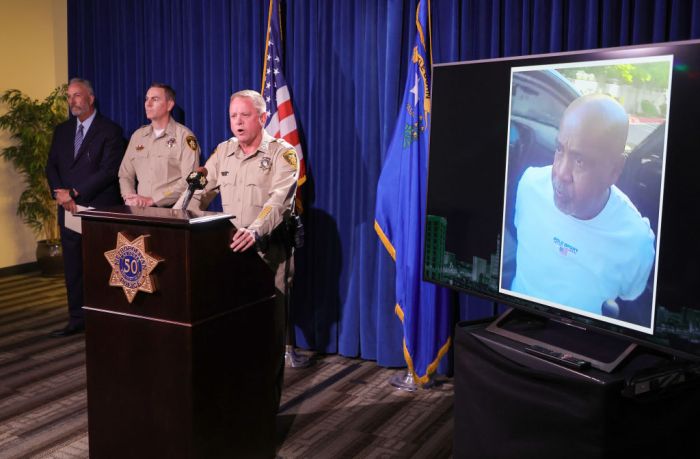 Las Vegas Police Department Holds News Conference On Arrest In 1996 Murder Of Tupac Shakur