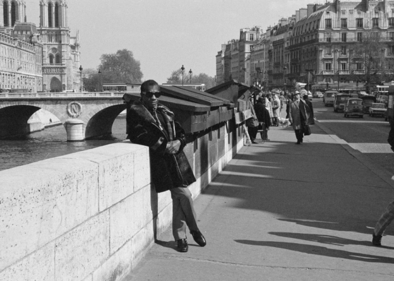 James Baldwin poses for a portrait in Paris.