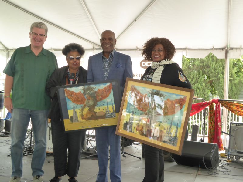 Los Angeles City Councilmember Tim McOsker, Rosie Lee Hooks, Senator Steven Bradford and Buena Johnson: Photo Credit, Ricky Richardson