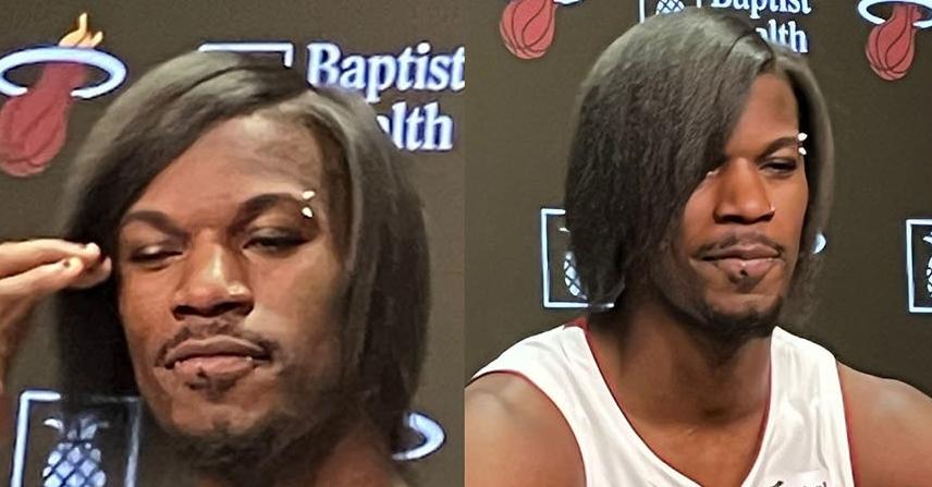 Jimmy Butler Steals Show on NBA Media Day with ‘Emo’ Look