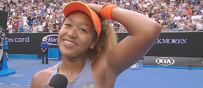 Naomi Osaka (being interviewed - YouTube)