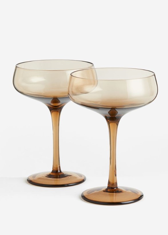 H&M 2-pack Champagne Coupes