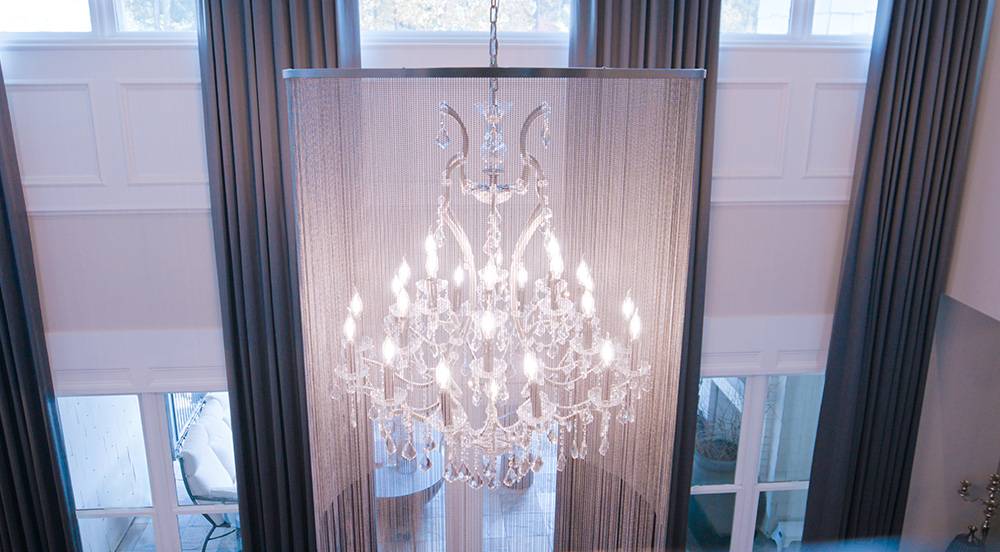 all white chandelier