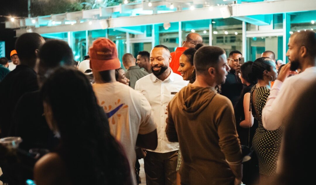 Diverse conference attendees