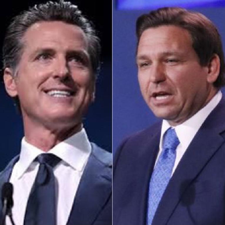 Gov Gavin Newsom - Gov Ron DeSantis