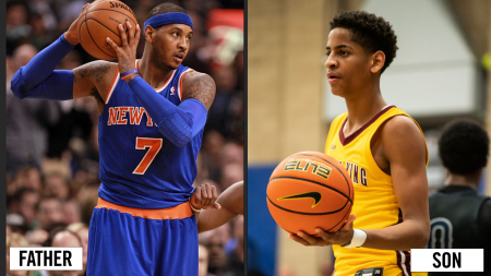 Father: Carmelo Anthony | Son: Kiyan Anthony