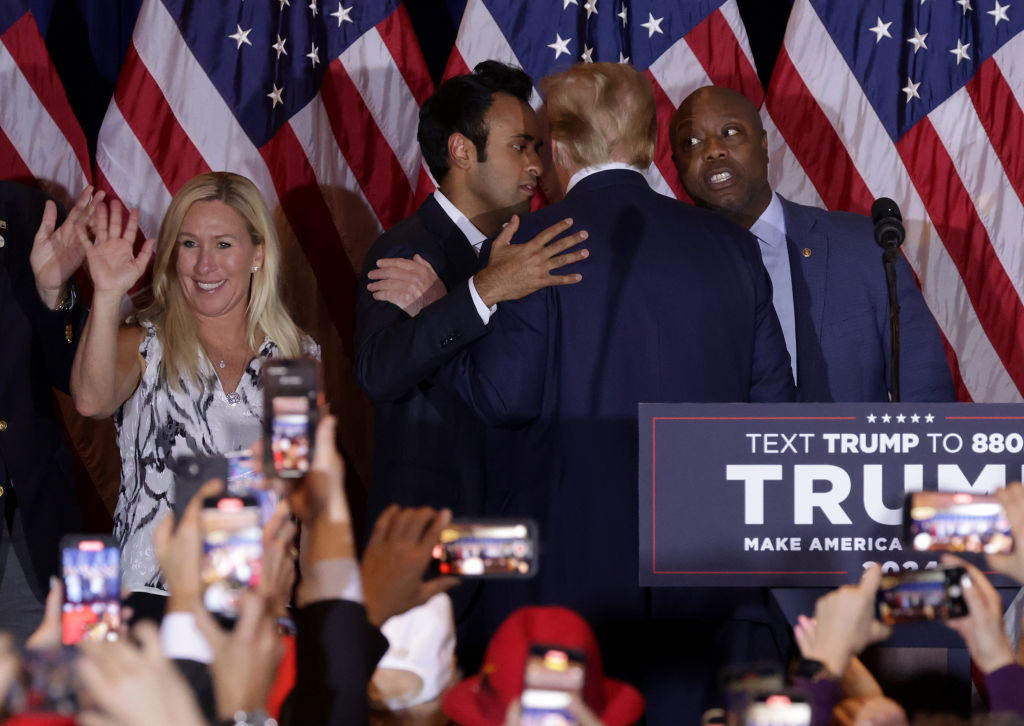 Donald Trump Holds New Hampshire Primary Night Event In Nashua, New Hampshire