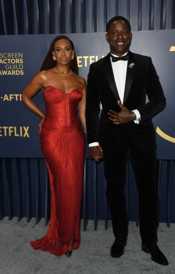 Sterling K. Brown and his wife actress Ryan Michelle Bathe. Image: VALERIE MACON / AFP) (Photo by VALERIE MACON/AFP for Getty Images.