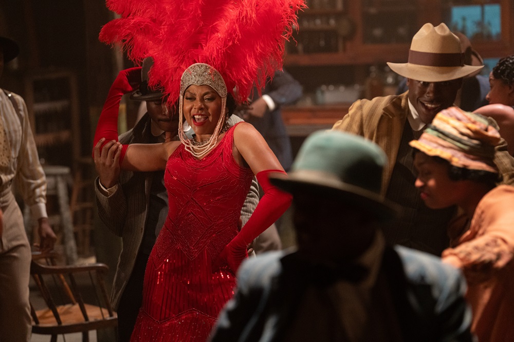 TARAJI P. HENSON as Shug Avery in Warner Bros. Pictures’ bold new take on a classic, “THE COLOR PURPLE,” a Warner Bros. Pictures release. © 2023 Warner Bros. Entertainment Inc. All Rights Reserved.