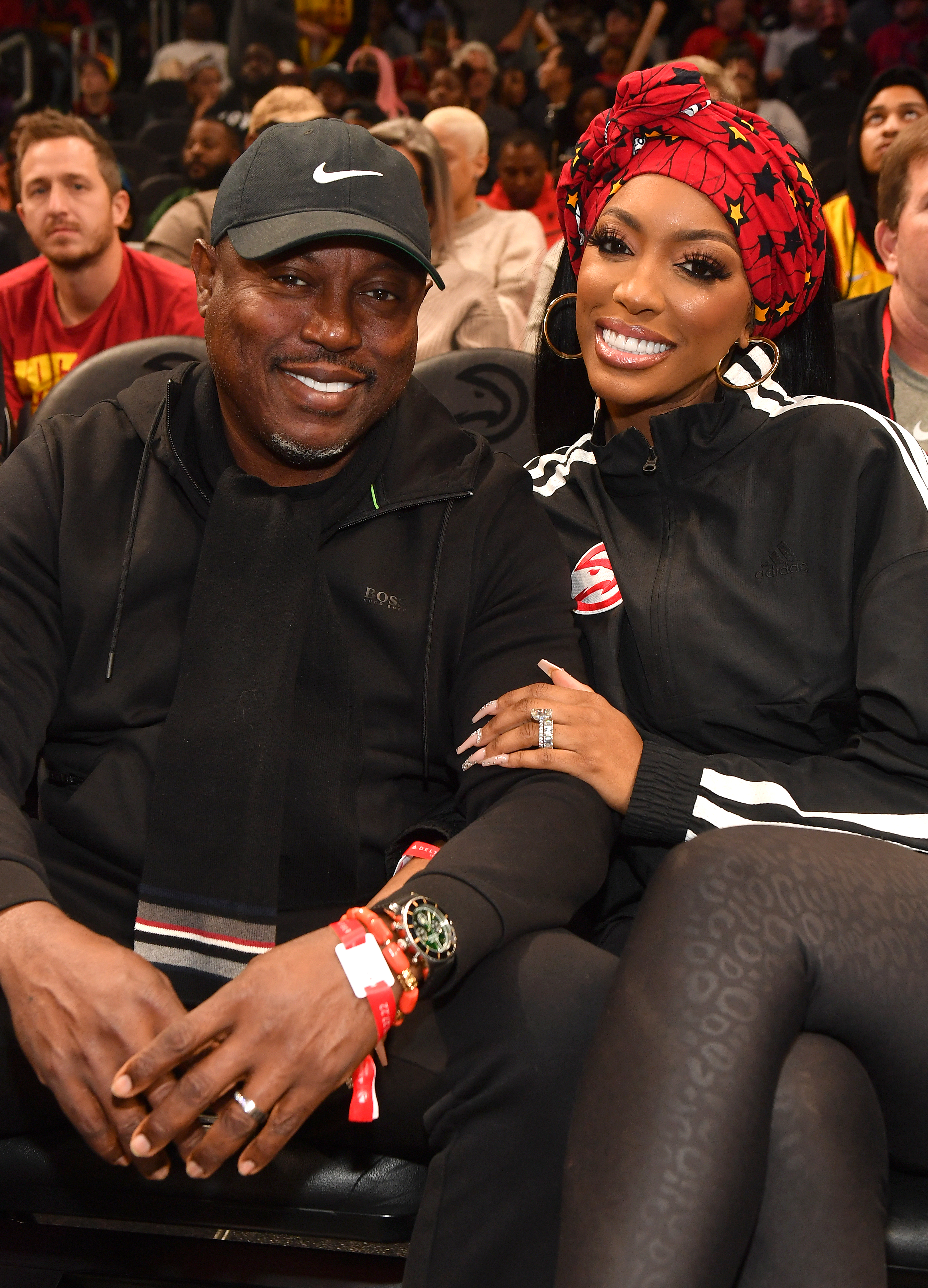 Celebrities Attend Miami Heat v Atlanta Hawks