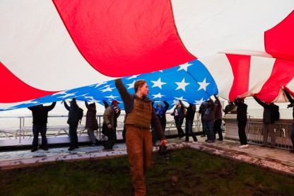 Jarring images from the January 6th insurrection in 2021. Image: Jon Cherry/Getty Images.