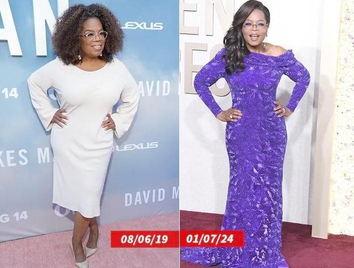 Oprah before and after weight loss - Getty