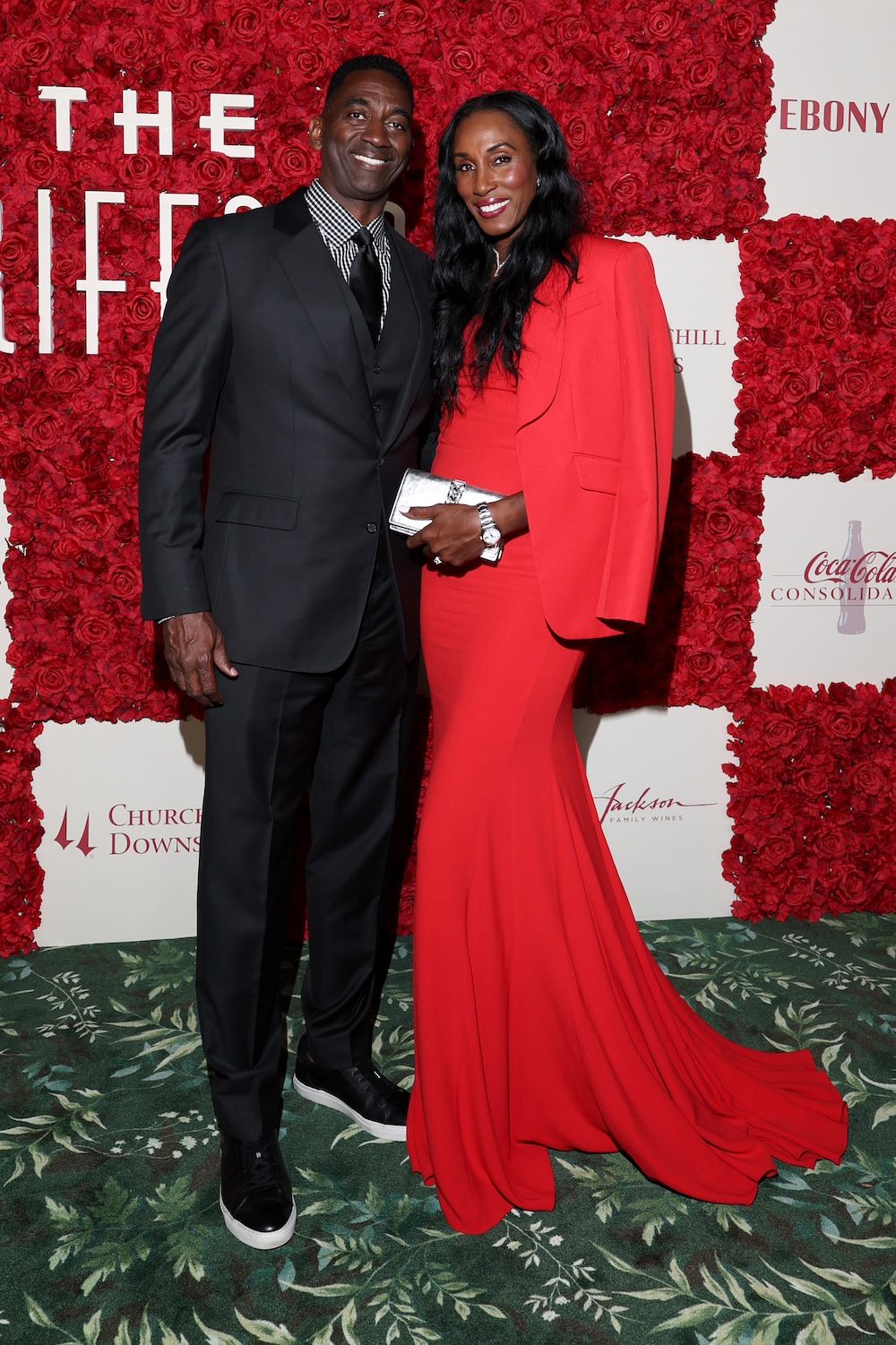 Michael Lockwood and Lisa Leslie attend The Trifecta Derby Eve Gala on May 03, 2024 in Louisville, Kentucky