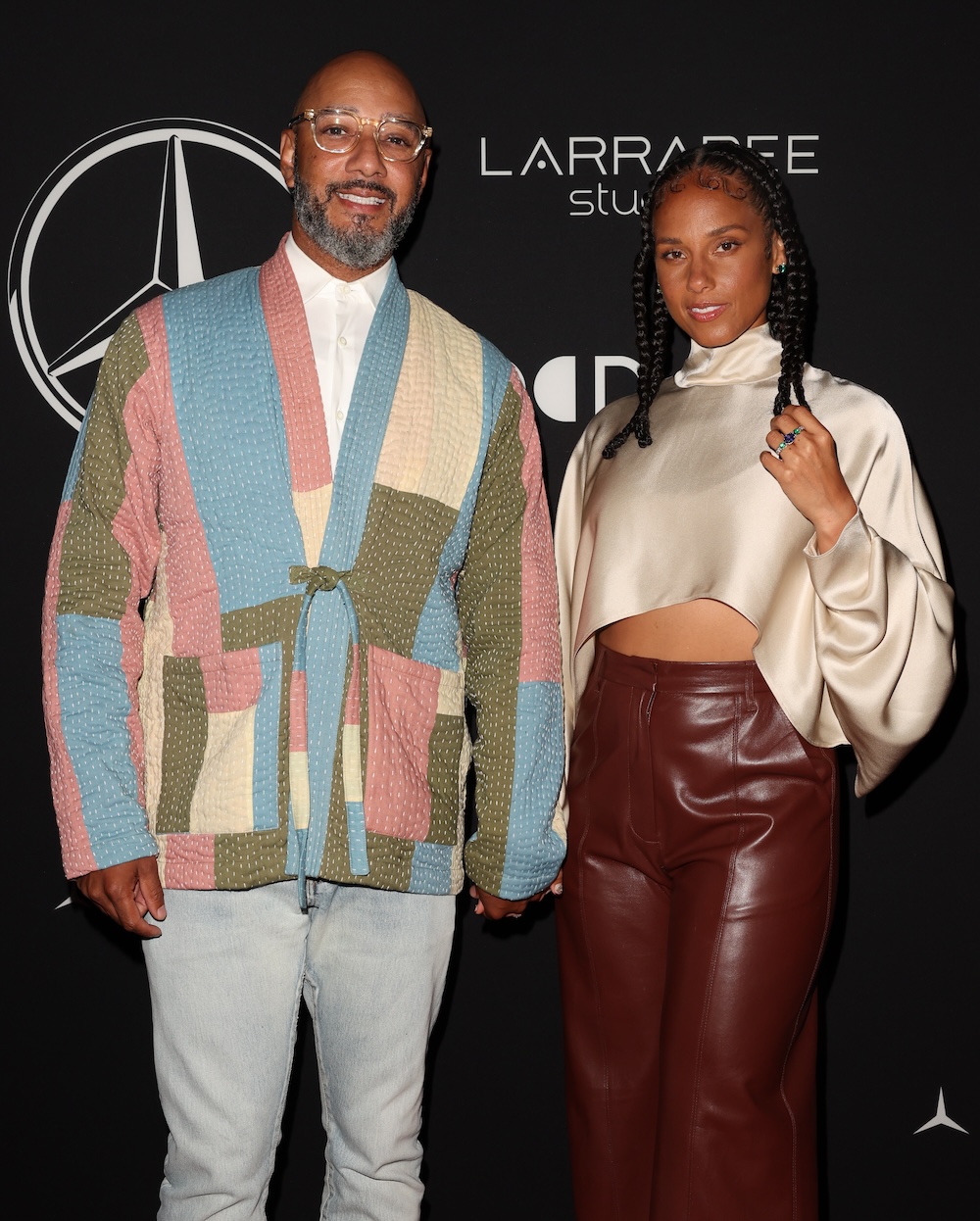  

Alicia Keys and Swizz Beatz at the “The Table,” an experiential culinary event, co-hosted by Keys and Mercedes-Benz USA, to celebrate innovators and creators breaking boundaries in their fields at Verse LA on 