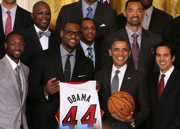 Obama with the Miami Heat