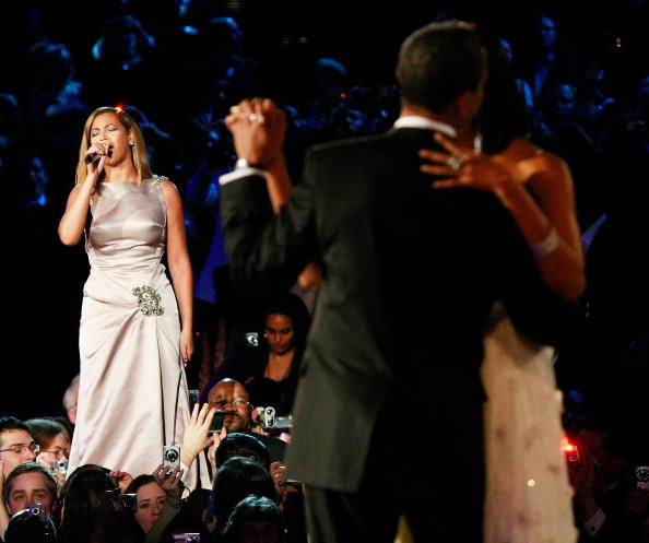 Beyonce sings "At Last" during the first Inaugural Ball on January 20, 2009 in Washington, DC