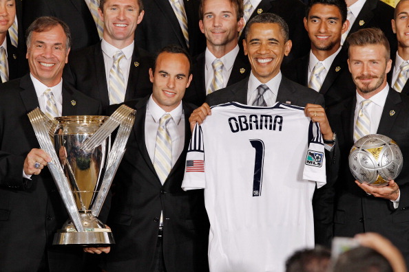 Obama Welcomes and LA Galaxy