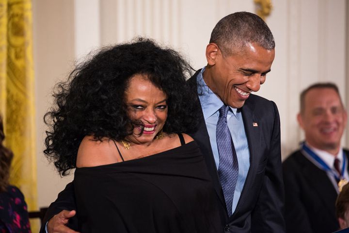 Obama and Diana Ross