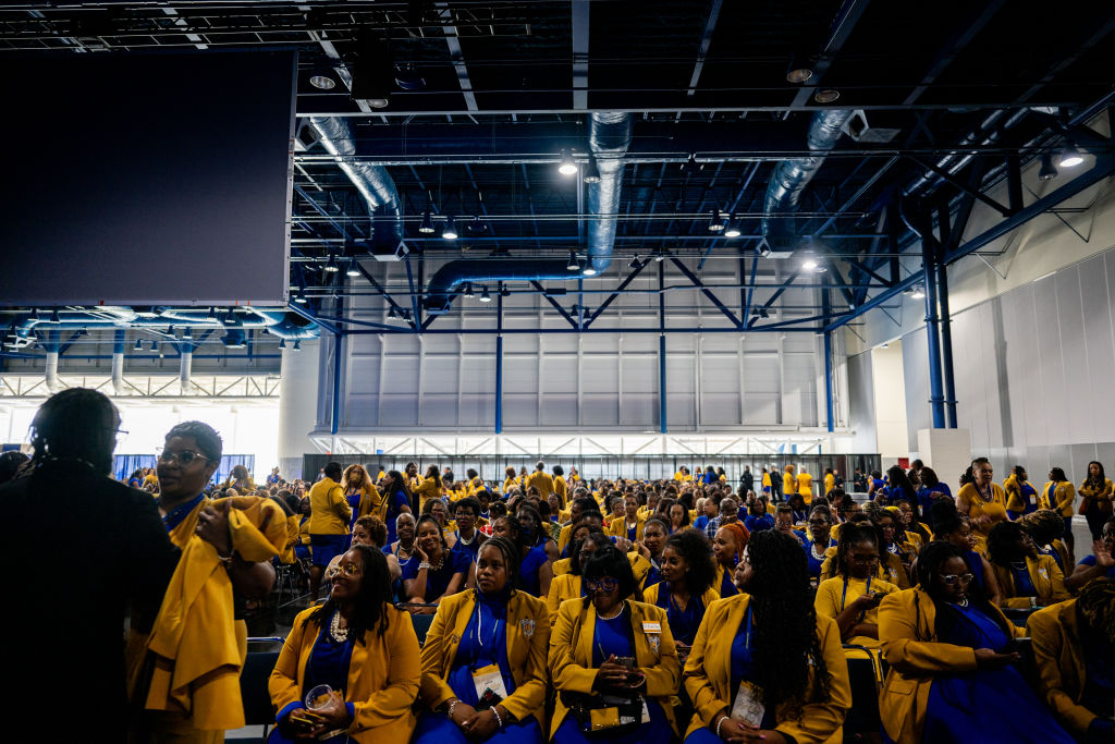 Vice President Kamala Harris Speaks At Sigma Gamma Rho Sorority's Boule In Houston