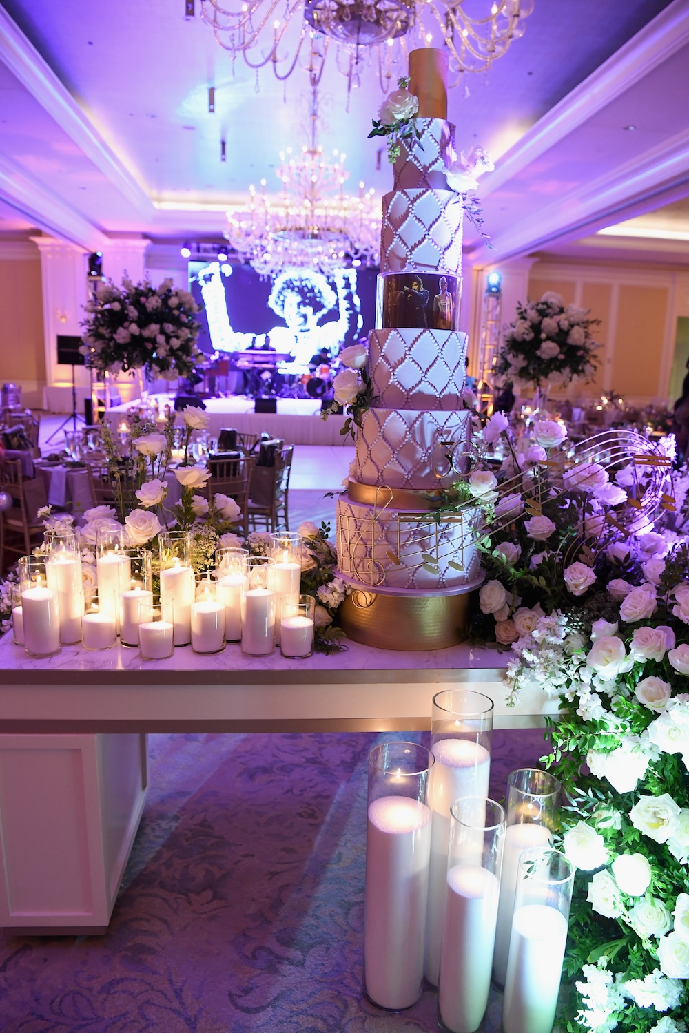 A cake on display for The Whitney E. Houston 3rd Annual Legacy Foundation's South Africa One Gala in Atlanta.  Image: Paras Griffin/Getty Images for The Whitney E. Houston Legacy Foundation.