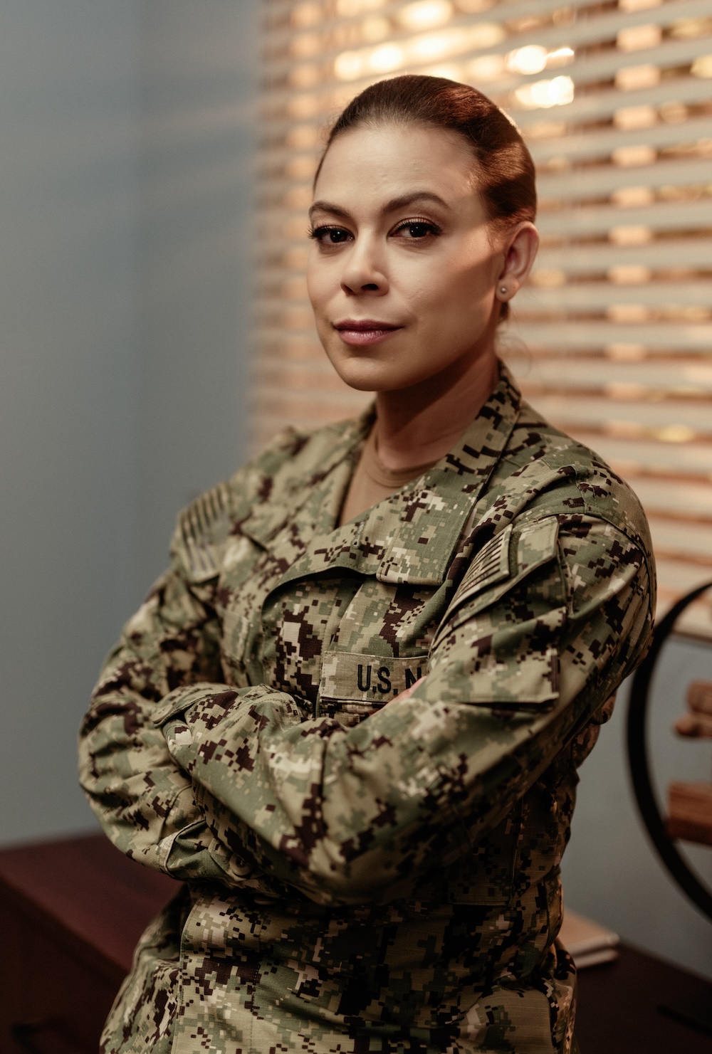 BTS of Toni Trucks as Lisa Davis in SEAL Team episode 5, season 7, streaming on Paramount+, 2024. CREDIT: Michael Moriatis/Paramount+