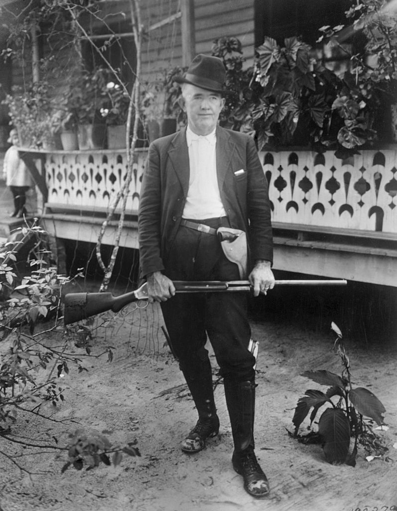 Sheriff Holding Gun Used During Race Riots