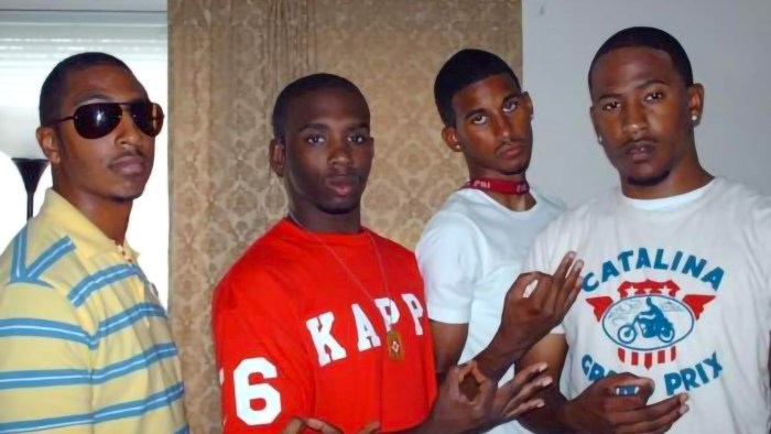 Dex Robinson (right) with his Kappa Alpha Psi Fraternity brothers