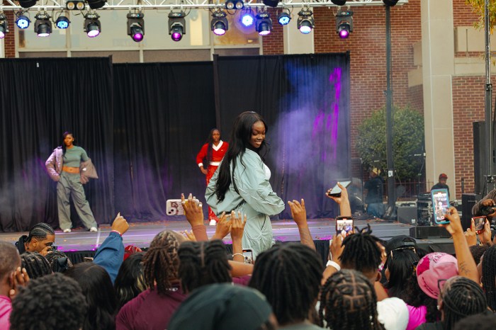 Angell Imani Garrison walks in Nike Diallo collaboration in Dex's show.